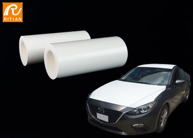 حليبي أبيض اللون جسم السيارة حماية الفيلم PE مادة قابلة للإزالة مقاومة للحرارة